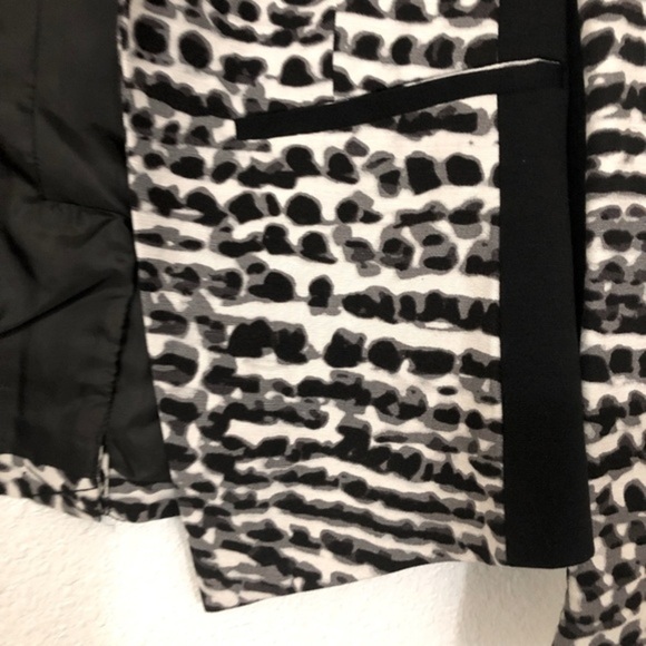 Calvin Klein black white colorblock‎ abstract print blazer size 2 brand new - Picture 11 of 16